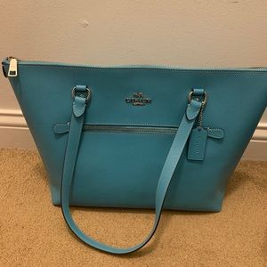 Coach Gallery Tote in Aqua